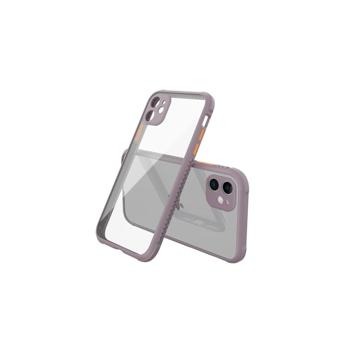 Mey İthalat® iPhone 12 Mini Kılıf Miami Şeffaf Silikon - Açık Mor