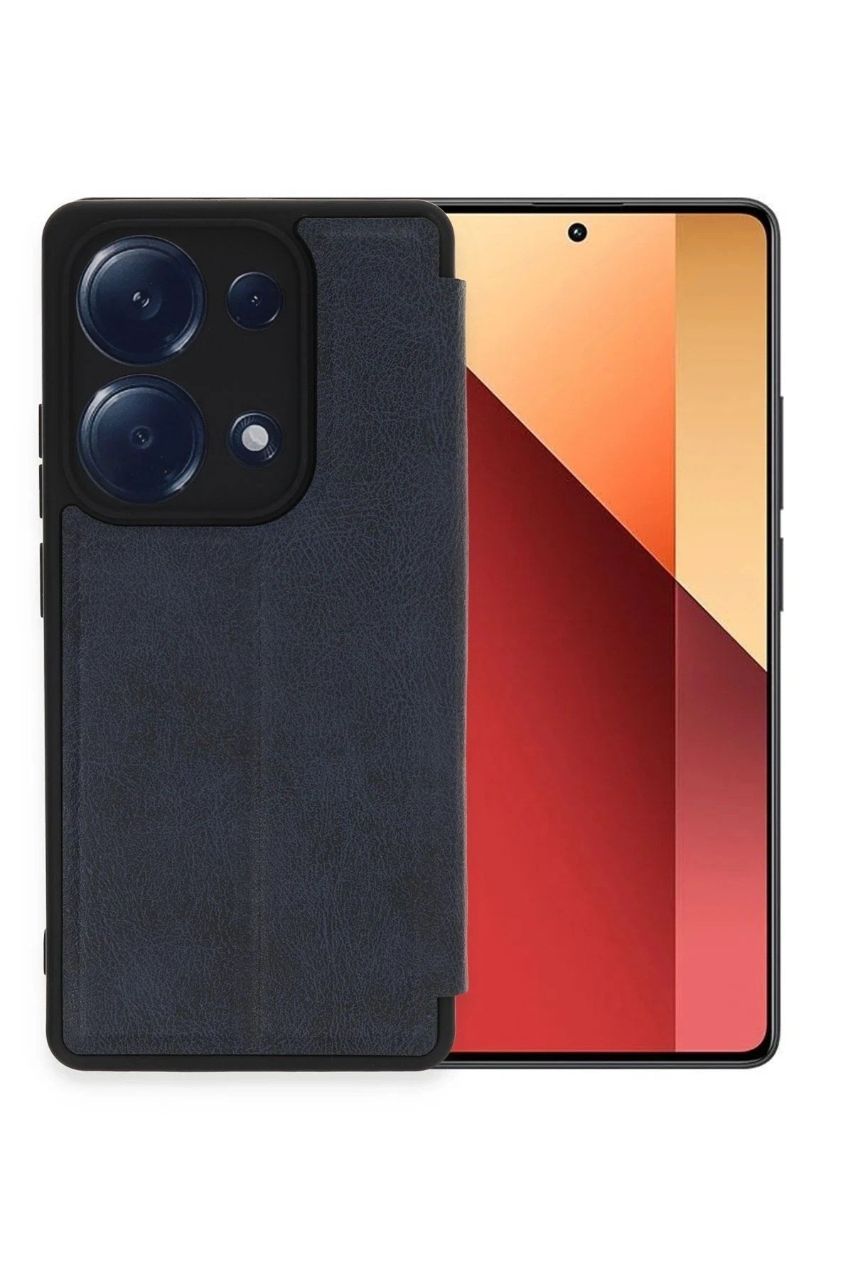 Mey İthalat® Redmi Note 13 Pro 4G Kılıf Flip Cover - Lacivert