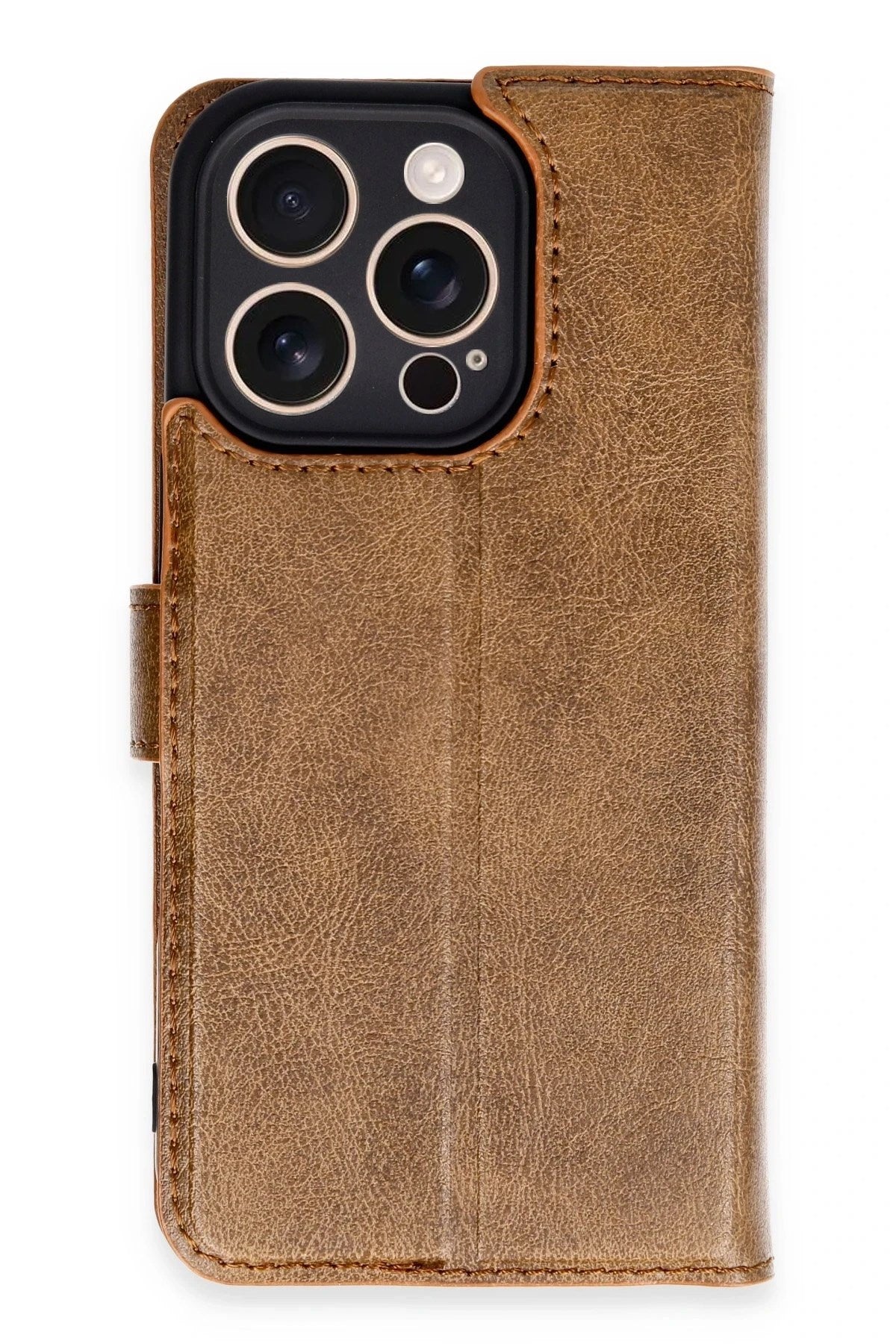 Mey İthalat® iPhone 16 Pro Kılıf Trend S Plus Kapaklı Kılıf - Taba