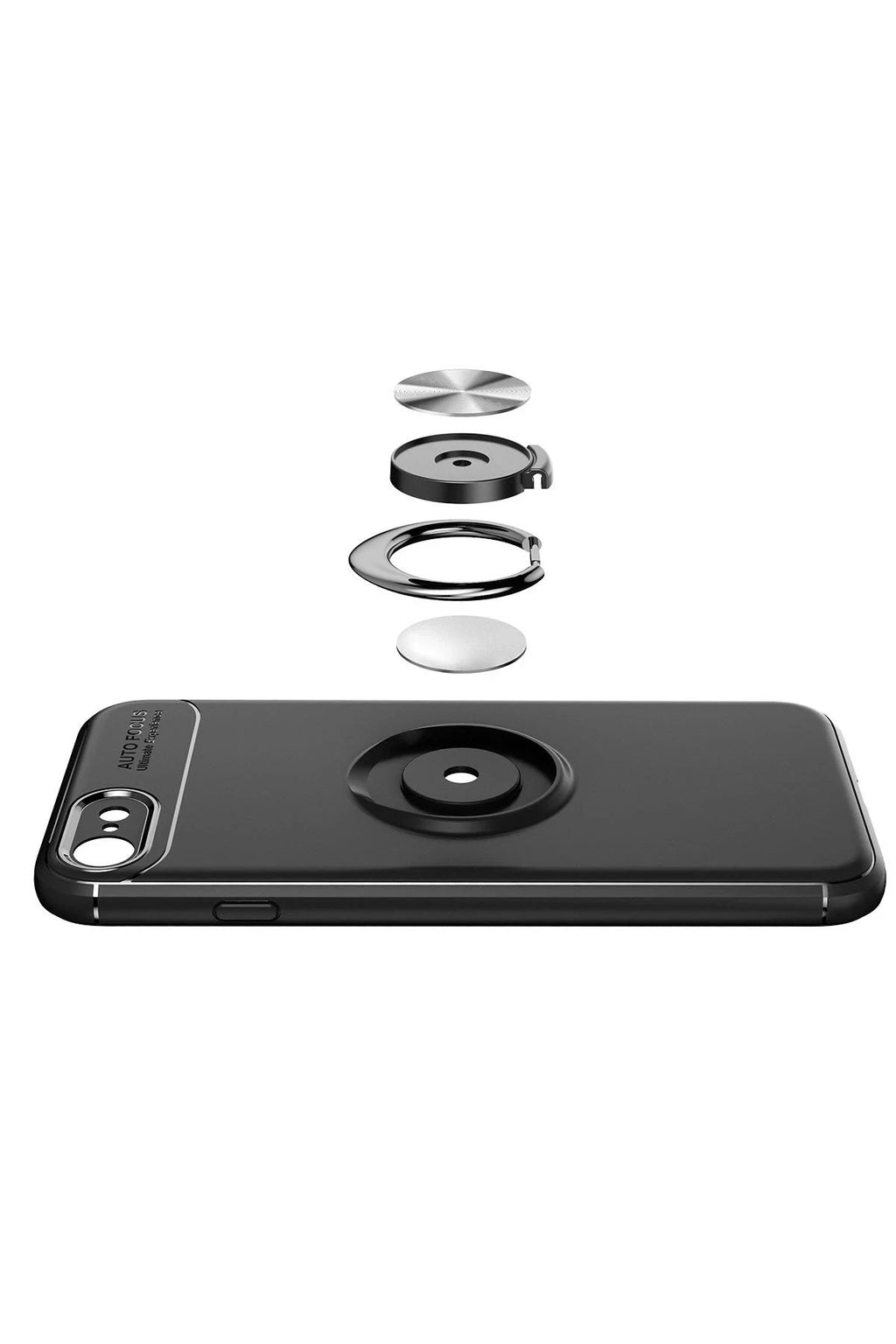 Mey İthalat® iPhone 7 Kılıf Range Yüzüklü Silikon - Kırmızı