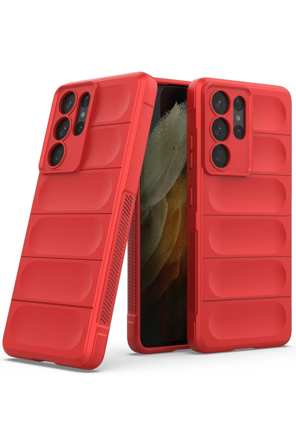 Mey İthalat® Samsung Galaxy S21 Ultra Kılıf Optimum Silikon - Kırmızı