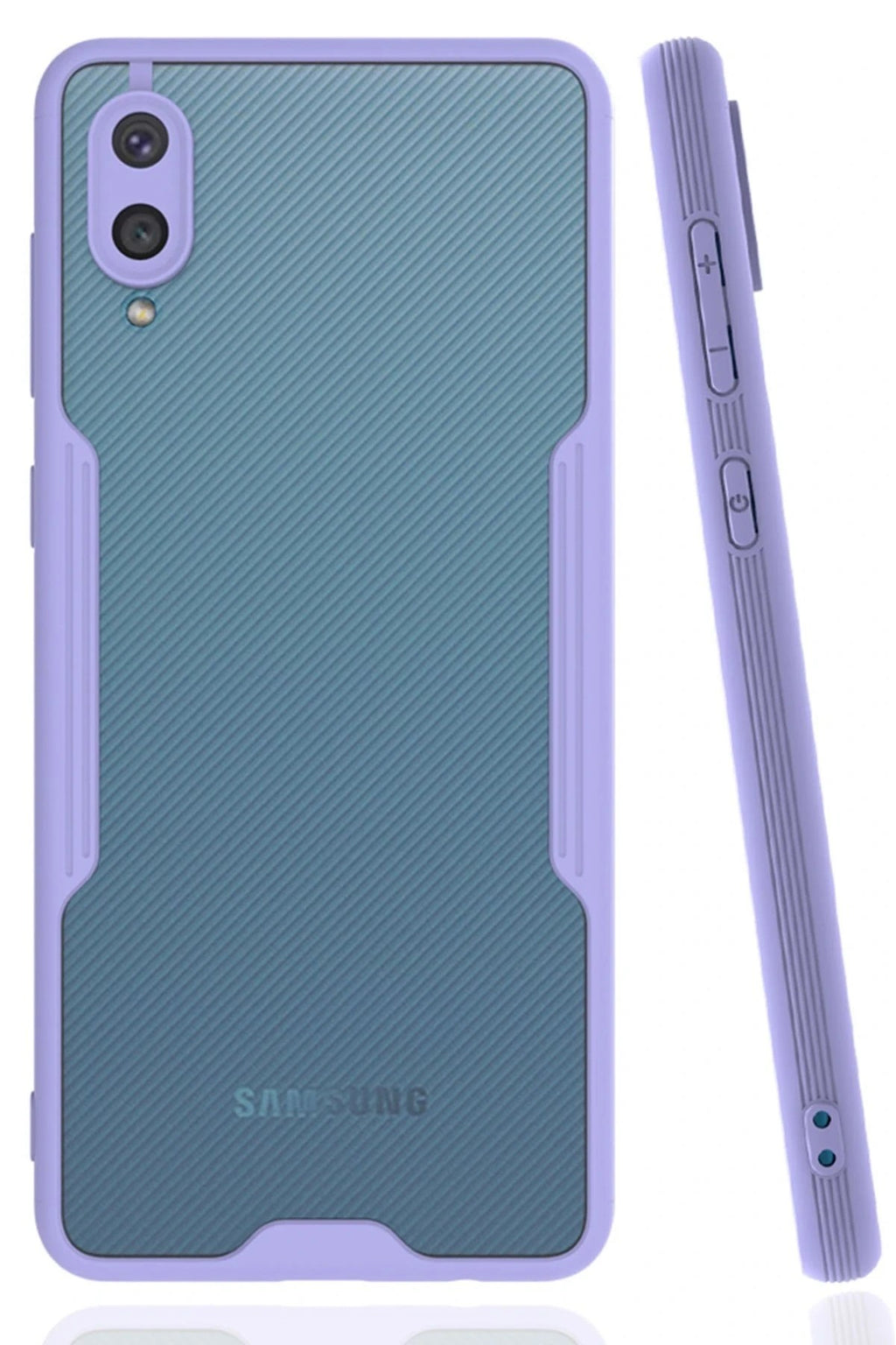 Mey İthalat® Samsung Galaxy A02 Kılıf Platin Silikon - Lila