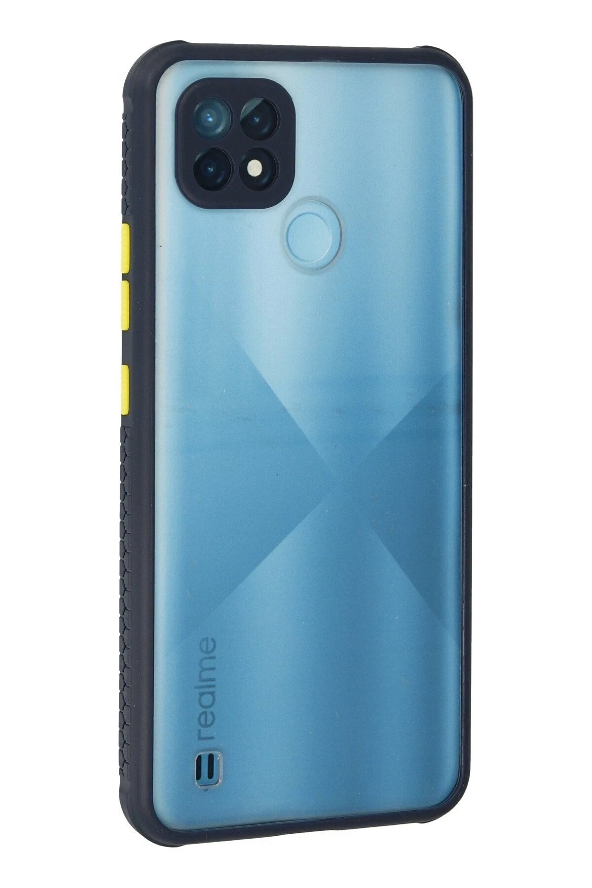 Mey İthalat® Realme C21 Kılıf Miami Şeffaf Silikon - Lacivert