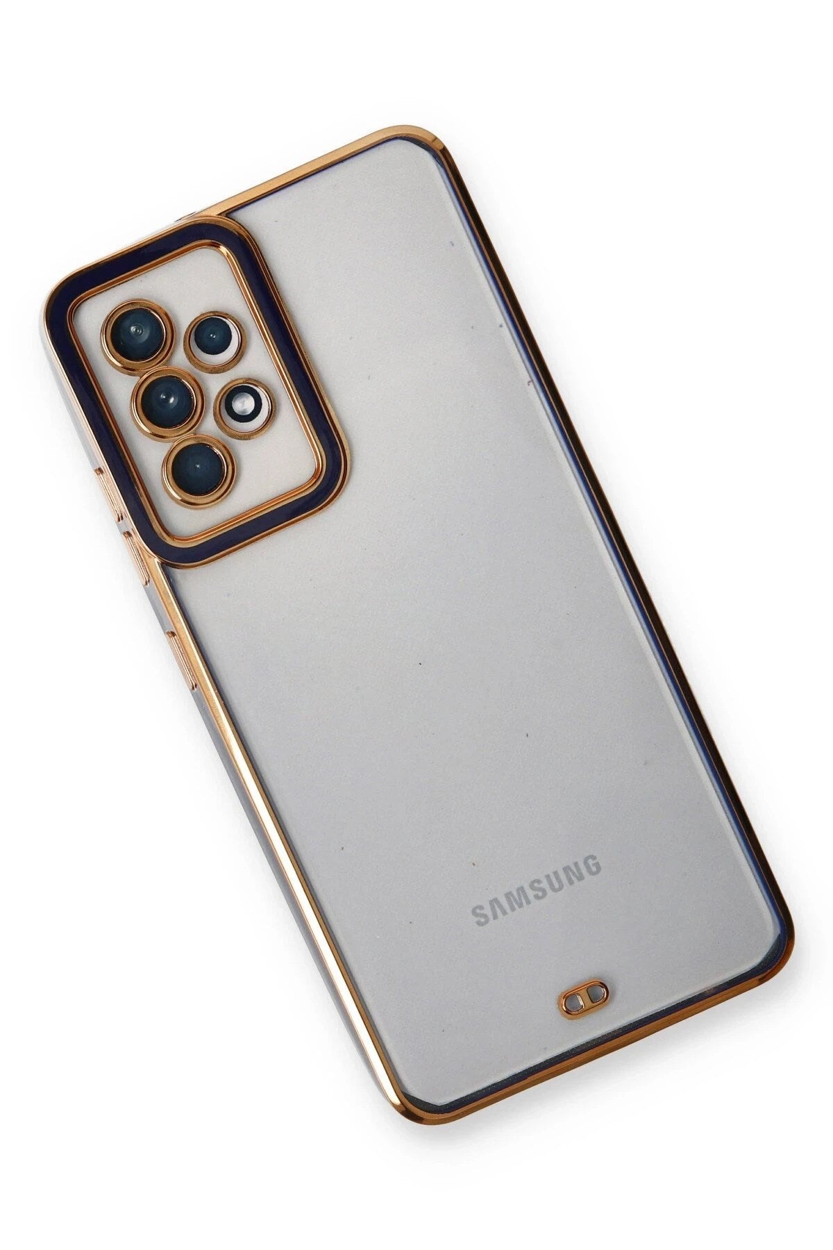 Mey İthalat® Samsung Galaxy A73 5G Kılıf Liva Lens Silikon - Mavi