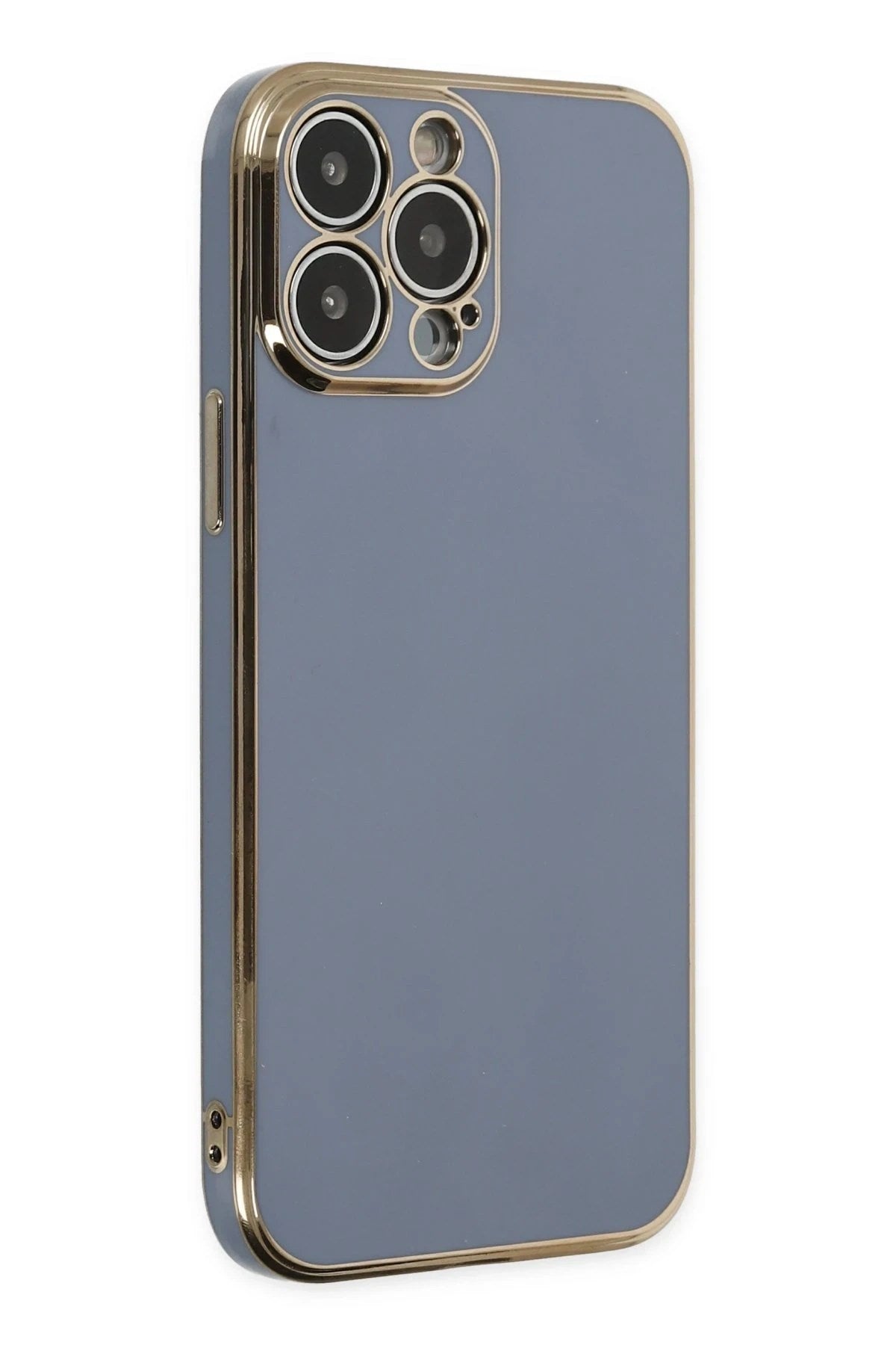 Mey İthalat® iPhone 15 Pro Max Kılıf Volet Silikon - Mavi