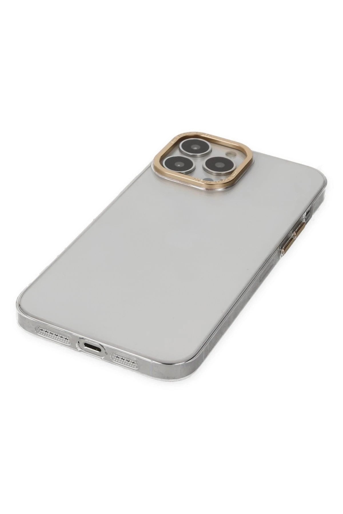 Mey İthalat® iPhone 13 Pro Kılıf Anka PC Sert Metal Kapak - Şeffaf