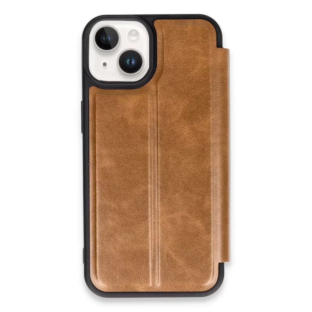 Mey İthalat® iPhone 14 Kılıf Flip Cover - Taba