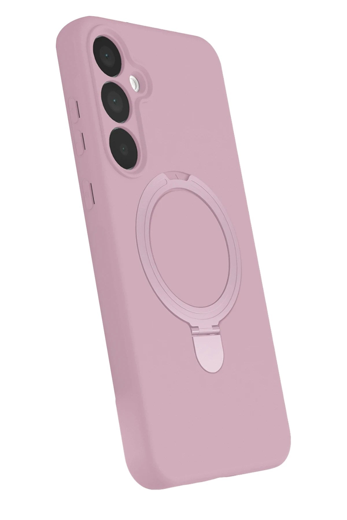 Mey İthalat® Samsung Galaxy A35 5G Regal Magsafe Standlı Kapak - Açık Pembe