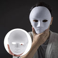 Mey İthalat® Beyaz Renk Boyanabilir Anonim Tam Yüz Cosplay Maske 24x18 cm