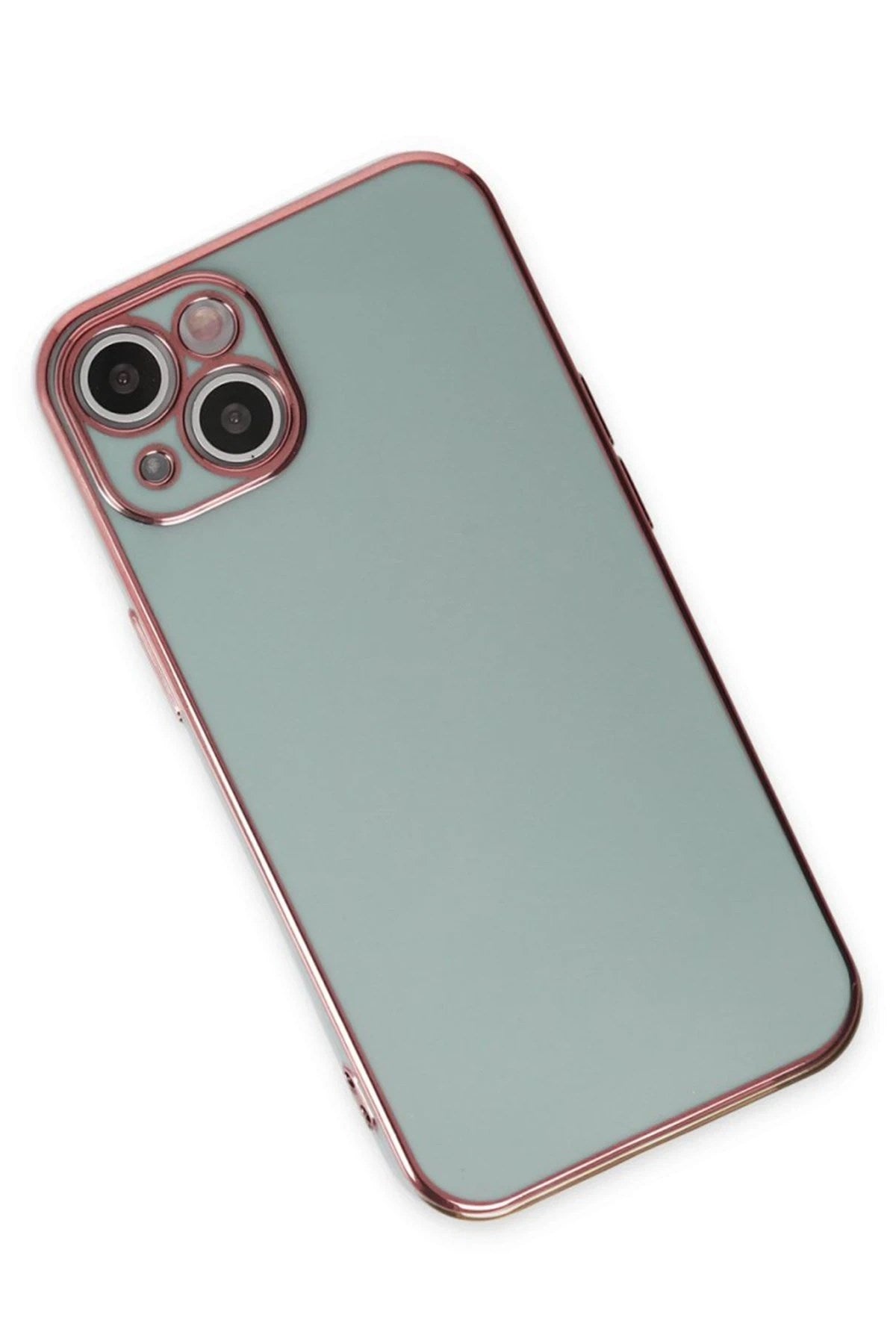 Mey İthalat® iPhone 15 Kılıf Volet Silikon - Açık Yeşil