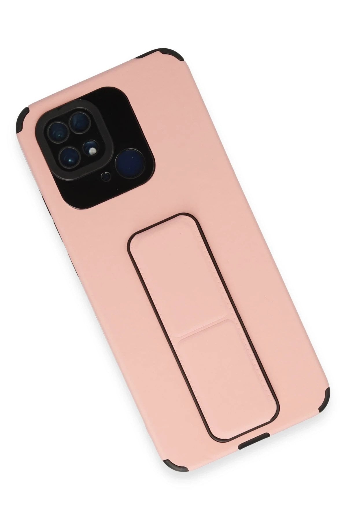 Mey İthalat® Redmi 10C Kılıf Mega Standlı Silikon - Pudra