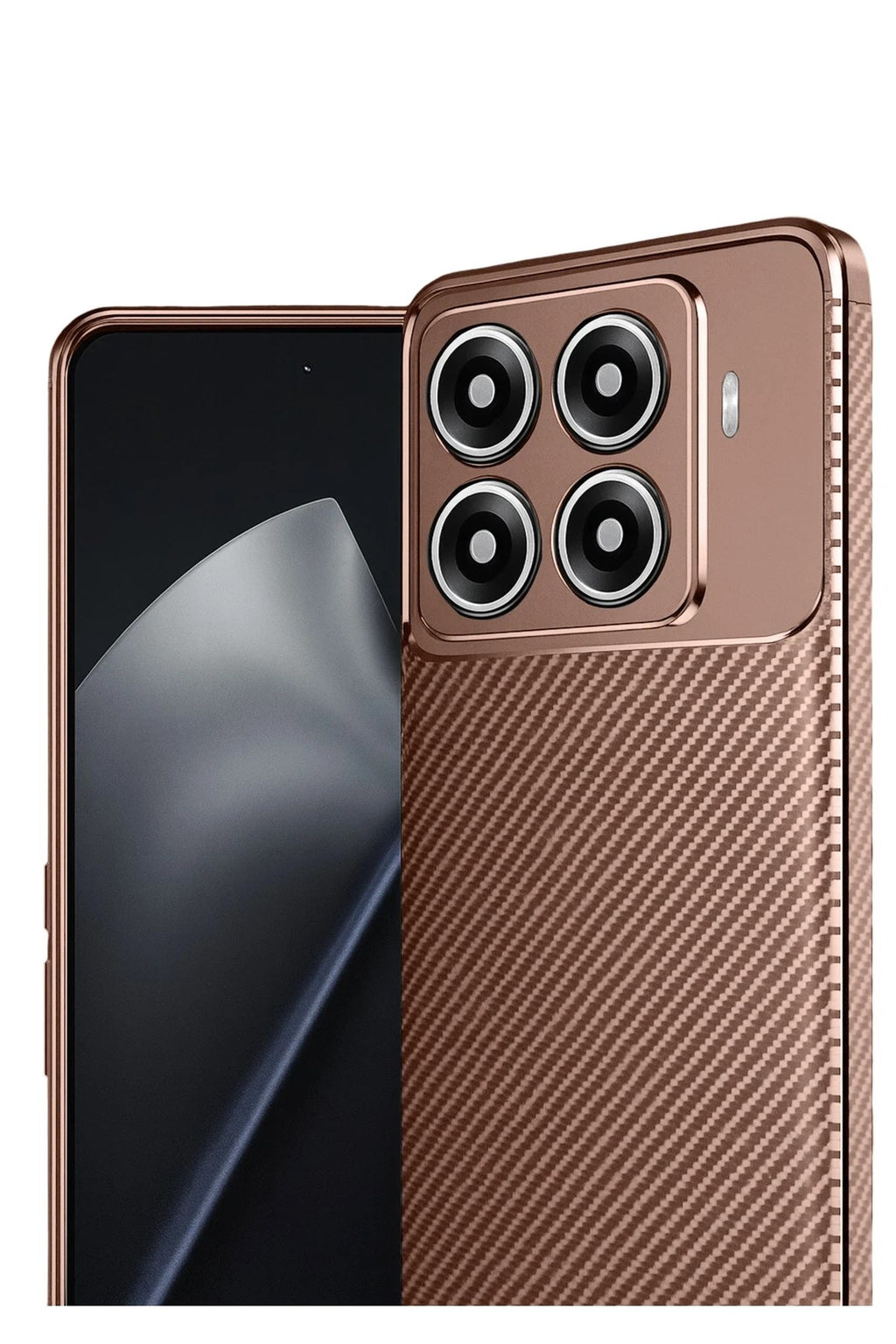 Mey İthalat® Mi 15T Pro Auto Focus Karbon Kapak - Kahverengi