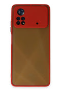 Mey İthalat® Poco X4 Pro 5G Kılıf Montreal Silikon Kapak - Kırmızı