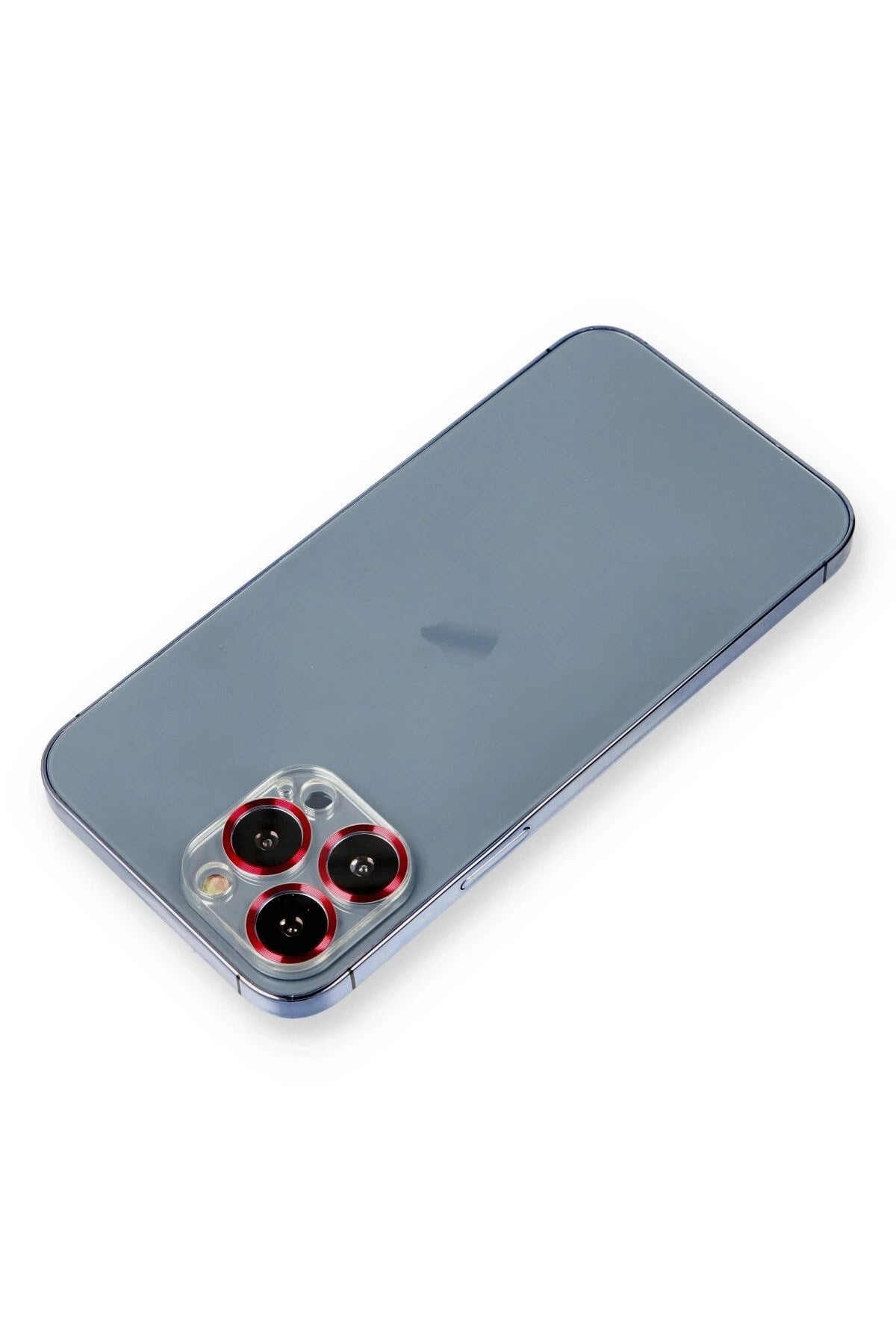 Mey İthalat® iPhone 12 Pro Max Metal Kamera Lens Koruma Cam - Kırmızı