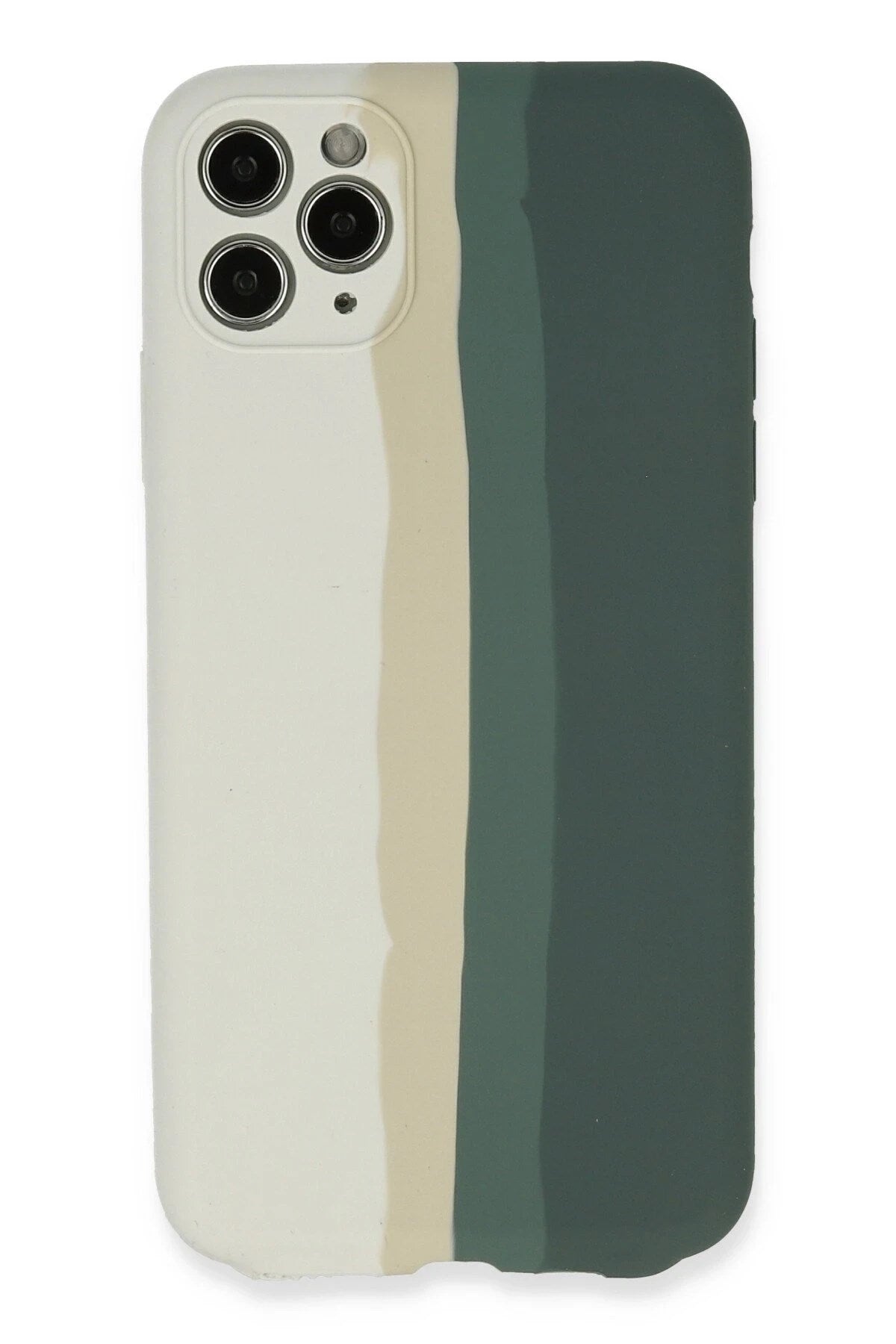 Mey İthalat® iPhone 11 Pro Kılıf Ebruli Lansman Silikon - Beyaz-Gri