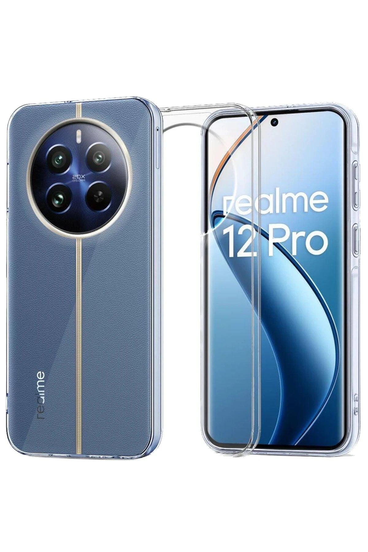 Mey İthalat® Realme 12 Pro Plus Kılıf Lüx Şeffaf Silikon