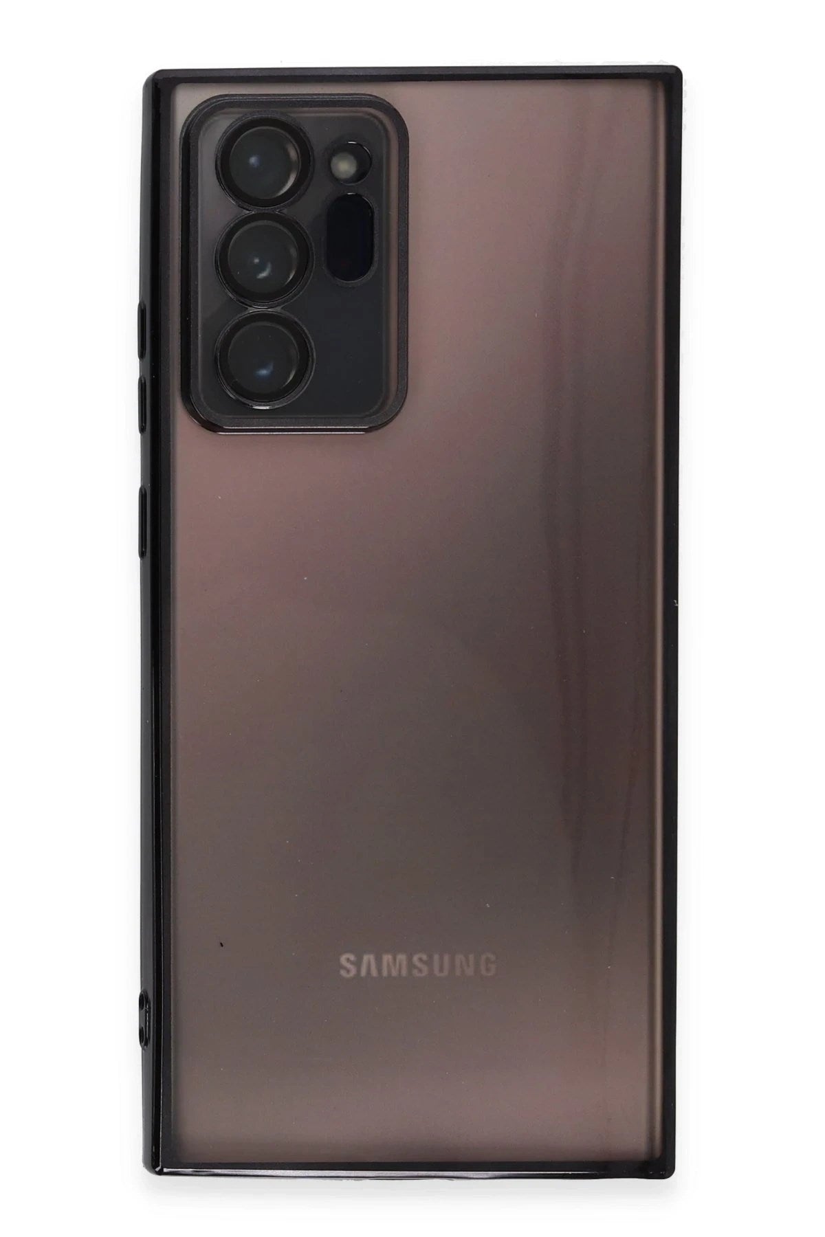 Mey İthalat® Samsung Galaxy Note 20 Ultra Kılıf Lensli Silikon - Siyah