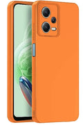Mey İthalat® Redmi Note 12 Pro 5G Kılıf Nano içi Kadife Silikon - Turuncu