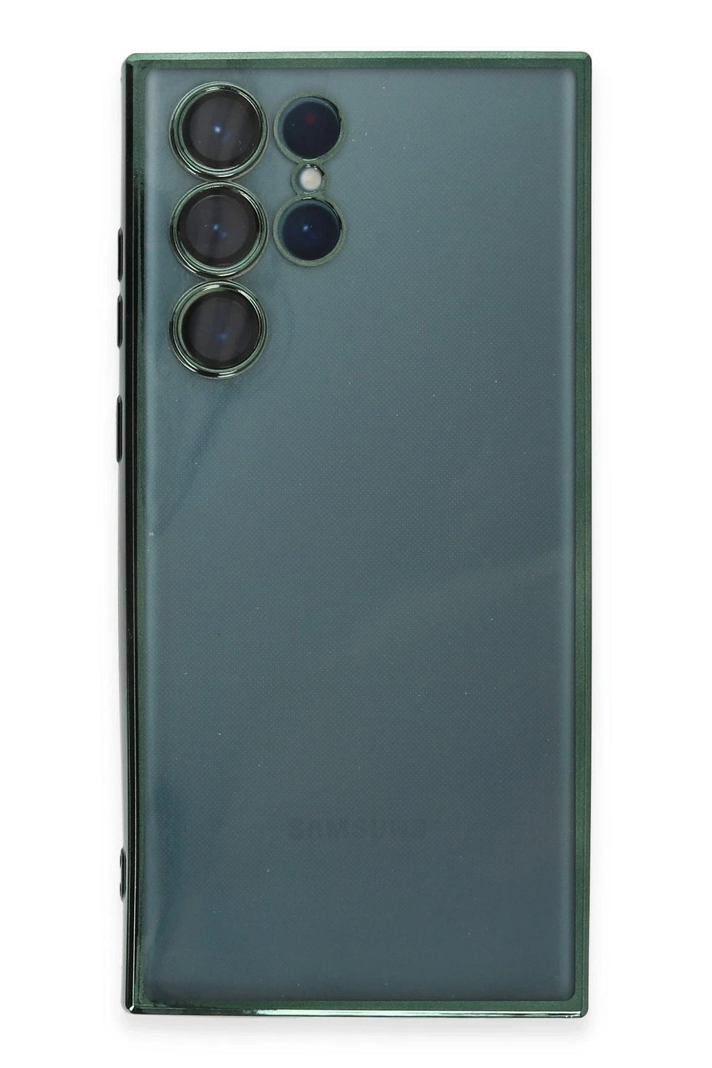 Mey İthalat® Samsung Galaxy S22 Ultra Kılıf Lensli Silikon - Yeşil