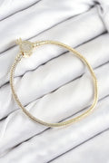 Mey İthalat® Pirinç Charm Zirkon Taşlı Taç Model Gold Renk Kadın Bileklik
