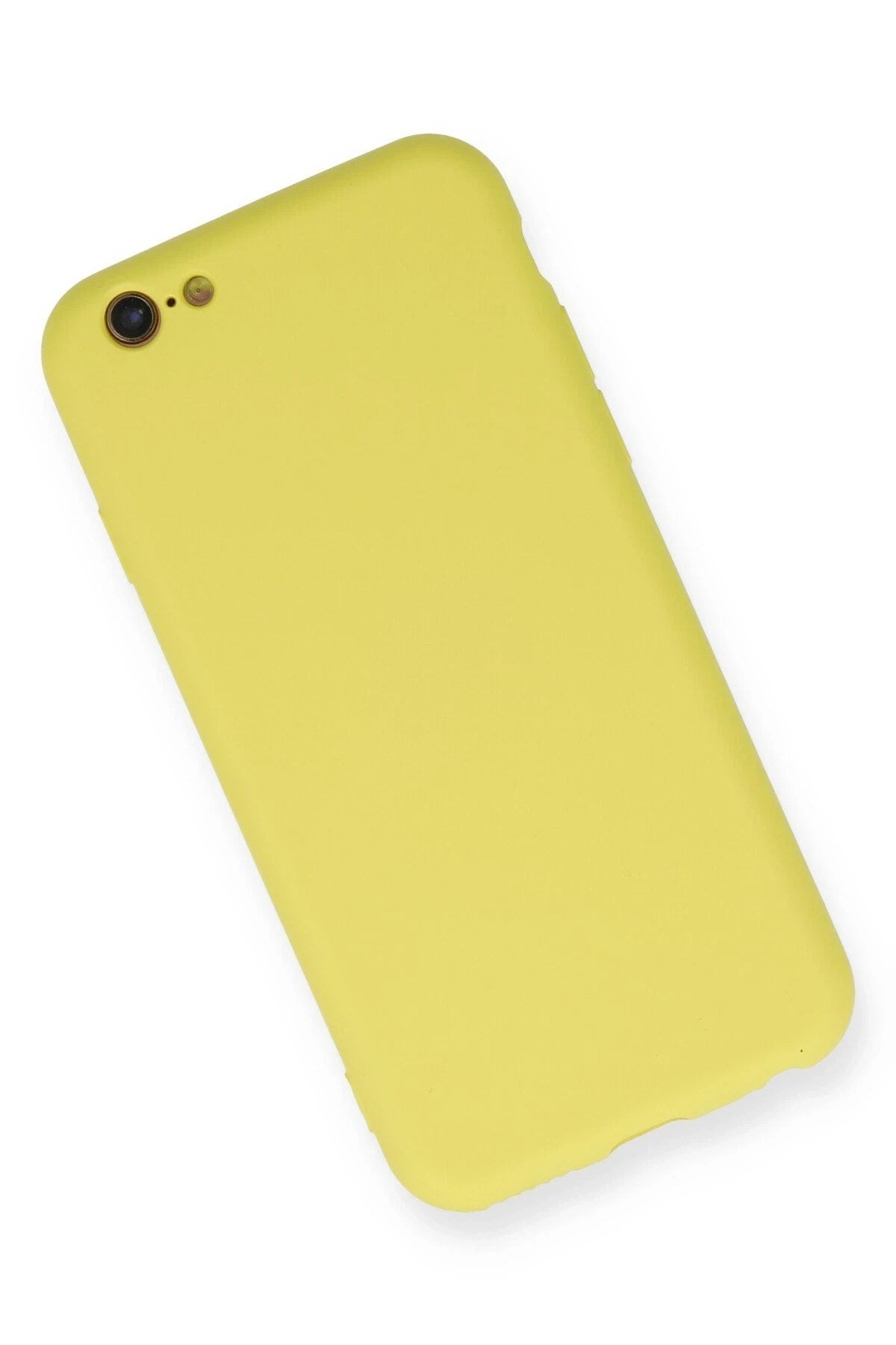 Mey İthalat® iPhone 6 Kılıf Nano içi Kadife Silikon - Sarı