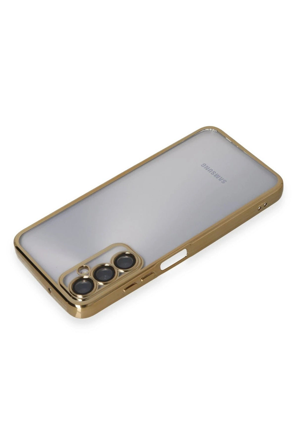 Mey İthalat® Samsung Galaxy A05S Kılıf Lensli Silikon - Gold