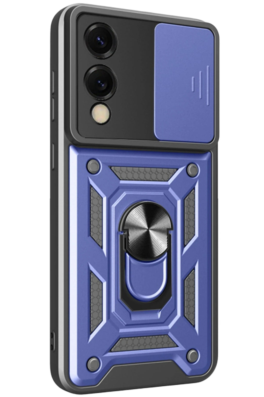 Mey İthalat® Samsung Galaxy S25 Edge Pars Lens Yüzüklü Silikon - Lacivert