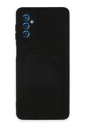 Mey İthalat® Samsung Galaxy M52 5G Kılıf Kelvin Kartvizitli Silikon - Siyah