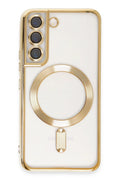 Mey İthalat® Samsung Galaxy S22 Kılıf Kross Magneticsafe Kapak - Gold