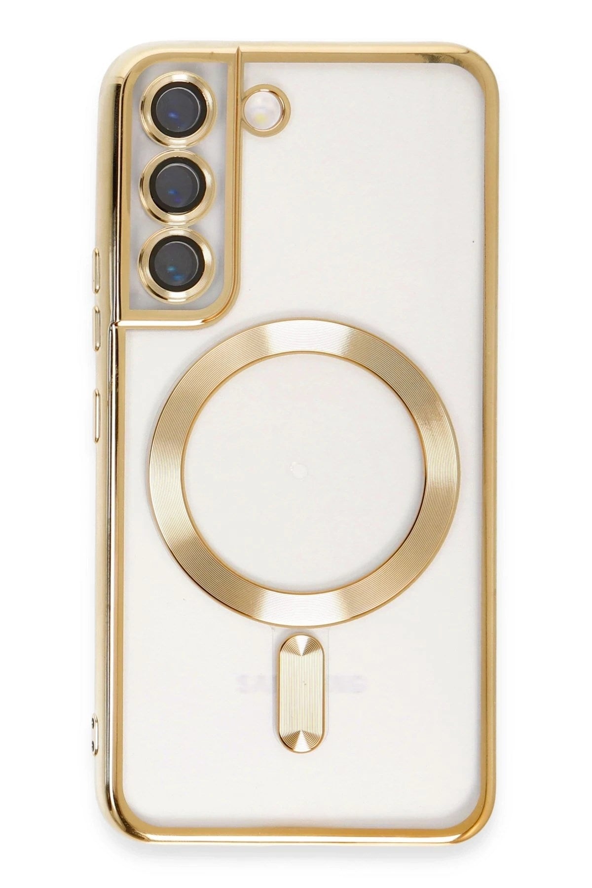 Mey İthalat® Samsung Galaxy S22 Kılıf Kross Magneticsafe Kapak - Gold