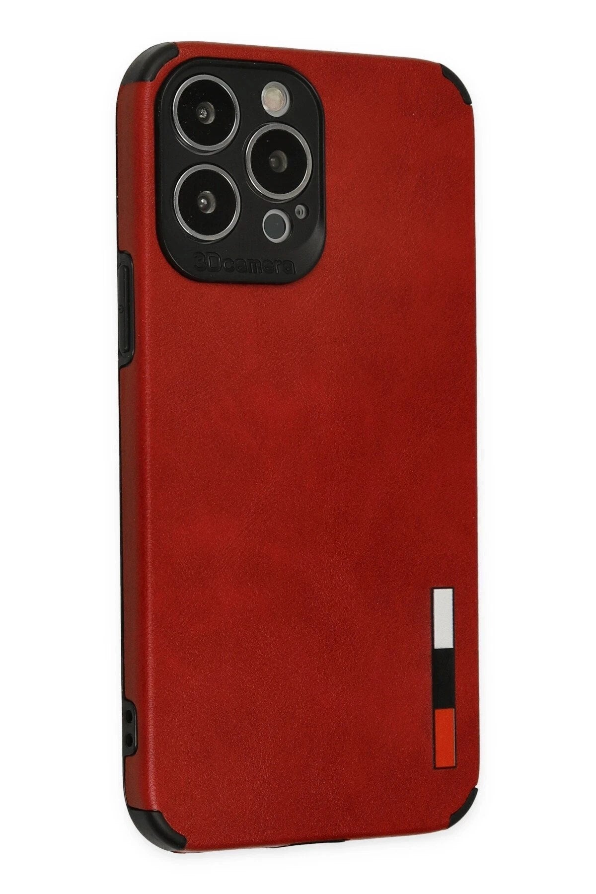 Mey İthalat® iPhone 13 Pro Max Kılıf Loop Deri Silikon - Kırmızı