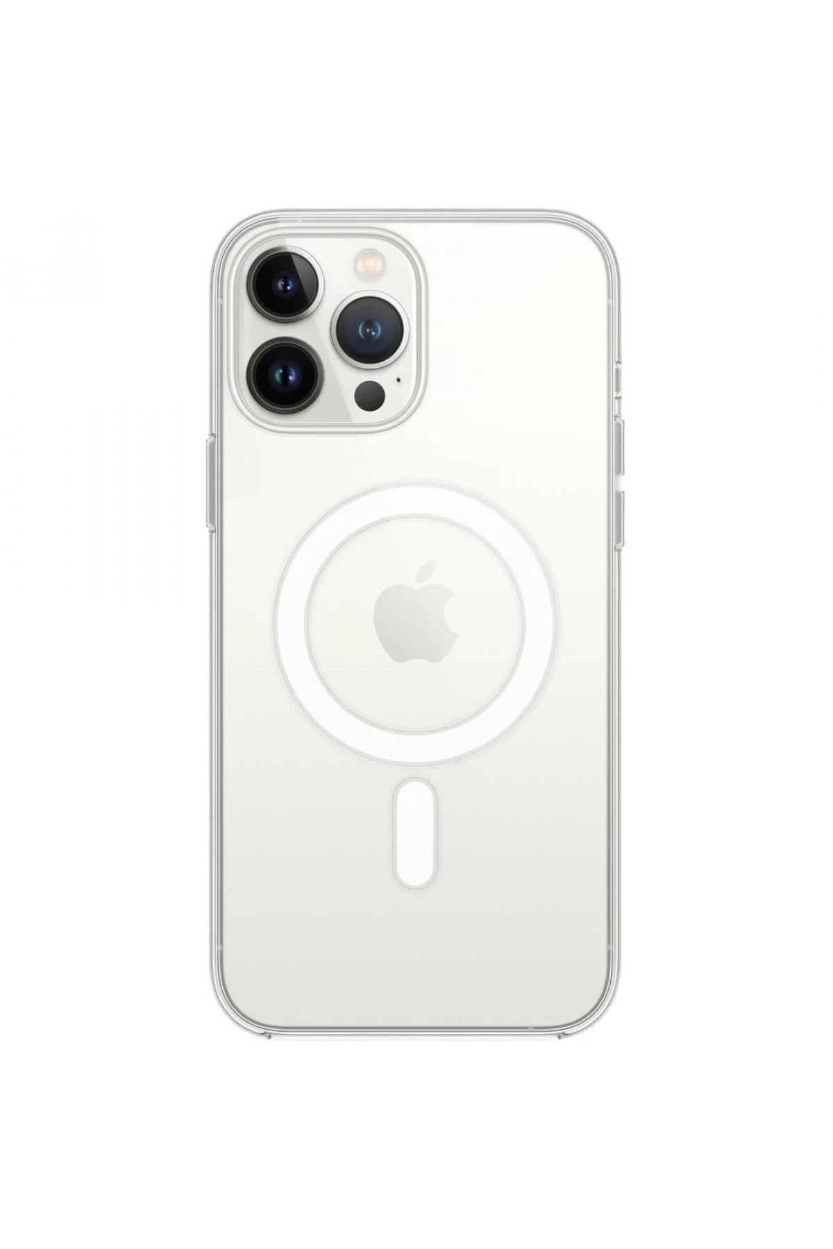 Mey İthalat® iPhone 13 Pro Max Kılıf Magneticsafe Şeffaf Silikon - Şeffaf