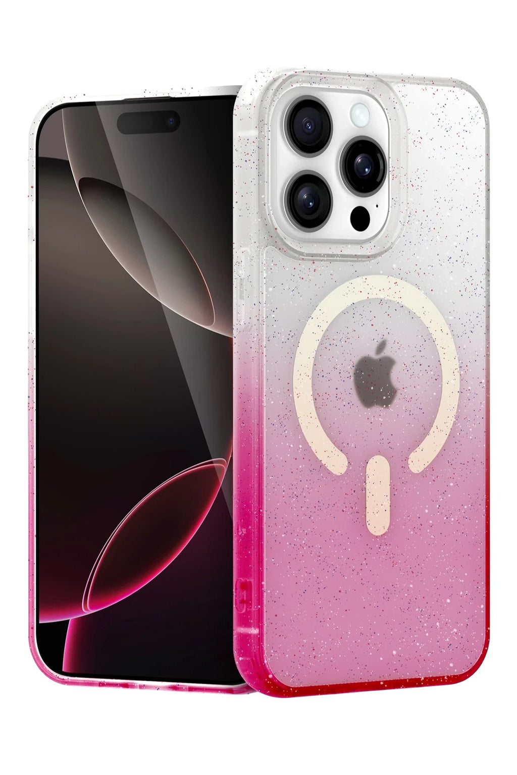 Mey İthalat® iPhone 14 Pro Max Pummel Shiny Magsafe Kapak - Pembe