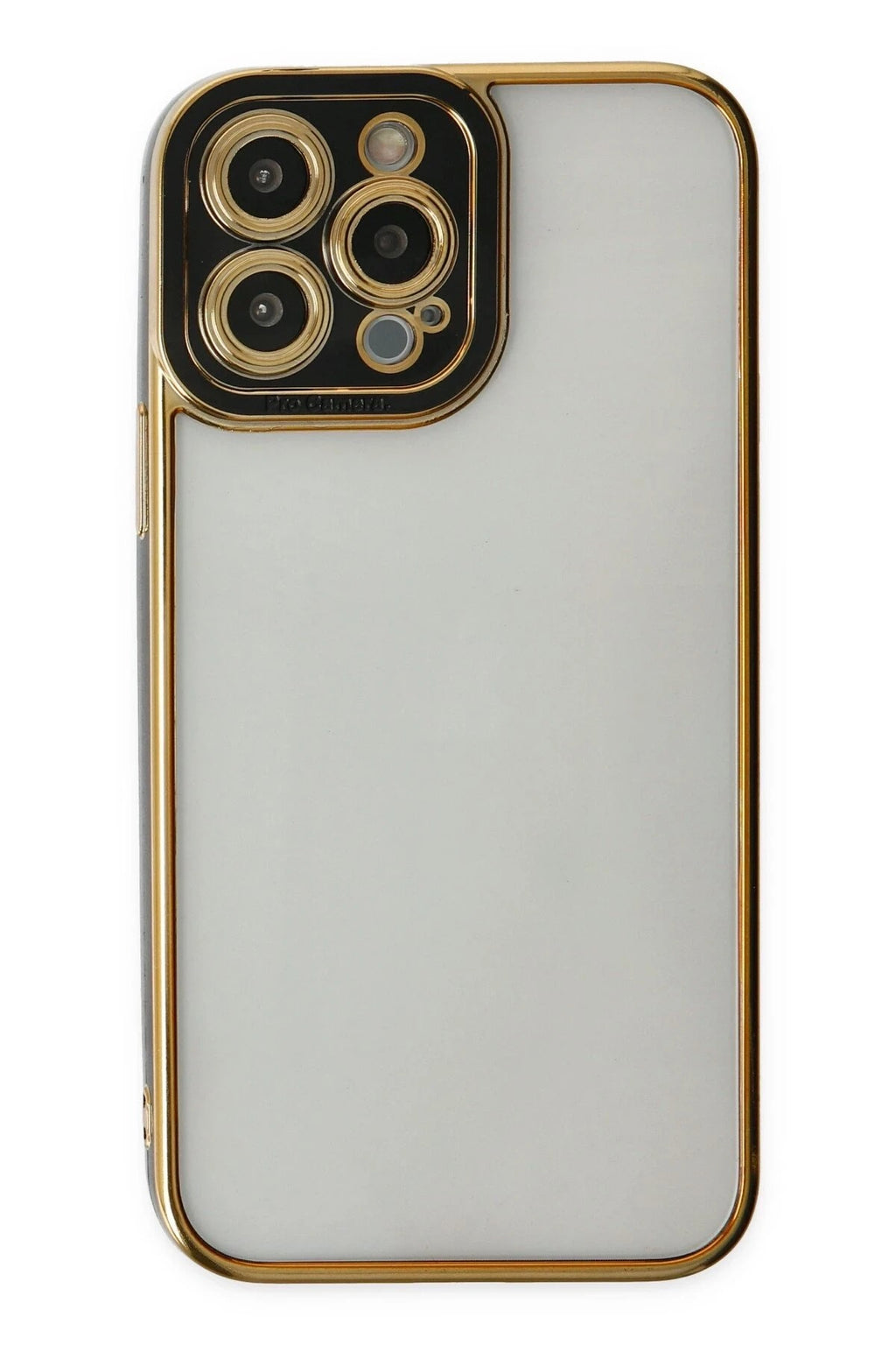 Mey İthalat® iPhone 14 Pro Max Kılıf Liva Lens Silikon - Siyah
