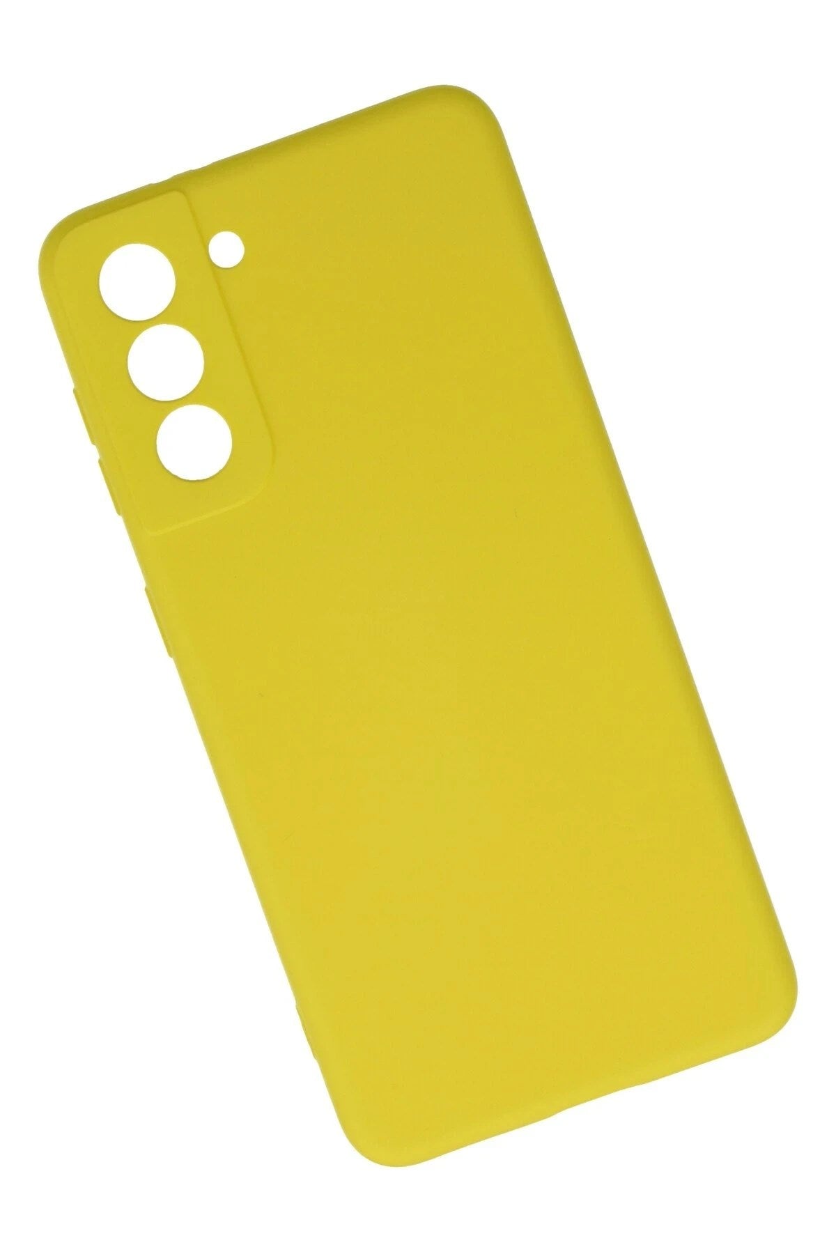 Mey İthalat® Samsung Galaxy S21 Kılıf Nano içi Kadife Silikon - Sarı