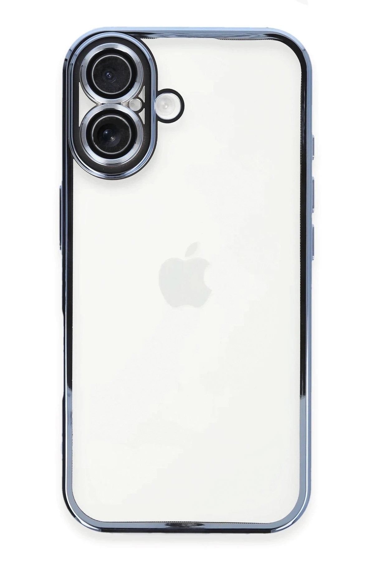 Mey İthalat® iPhone 16 Plus Kılıf Lensli Silikon - Açık Mavi