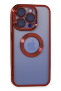 Mey İthalat® iPhone 15 Pro Kılıf Slot Silikon - Kırmızı