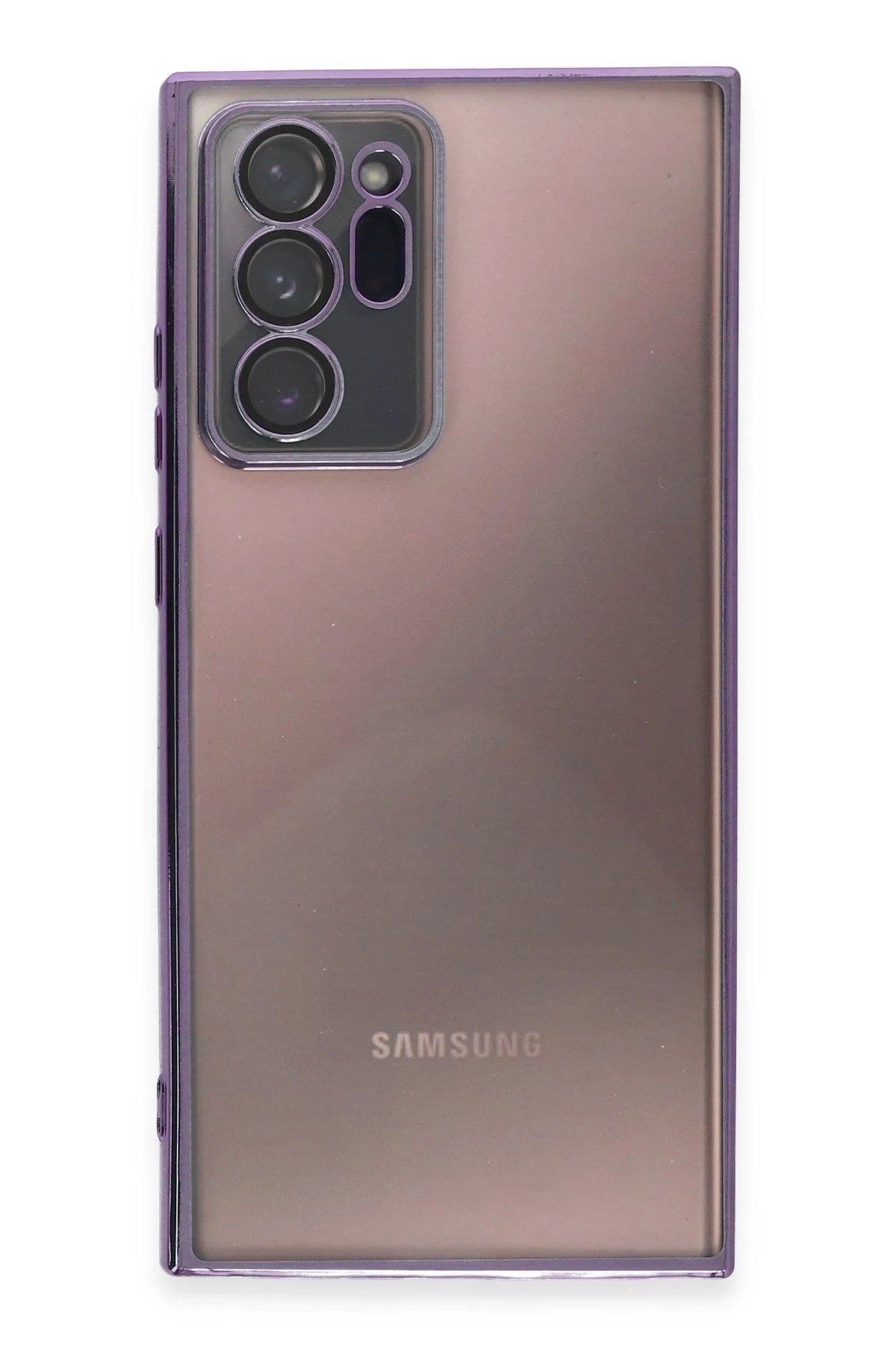 Mey İthalat® Samsung Galaxy Note 20 Ultra Kılıf Lensli Silikon - Mor