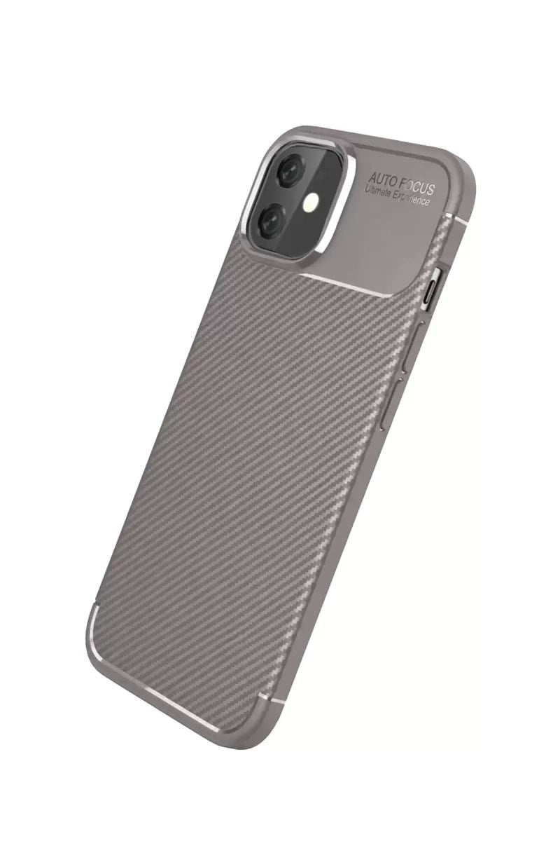 Mey İthalat® iPhone 11 Kılıf Auto Focus Karbon Kapak - Gri