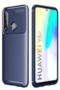 Mey İthalat® Huawei Y6P Kılıf Auto Focus Karbon Kapak - Lacivert