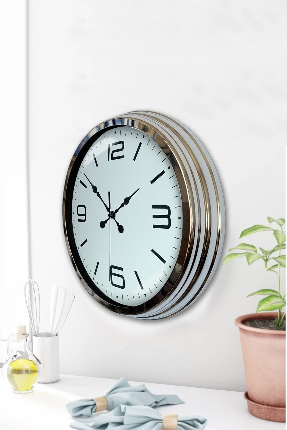 Prestij Krom Metal 40 Cm Duvar Saati