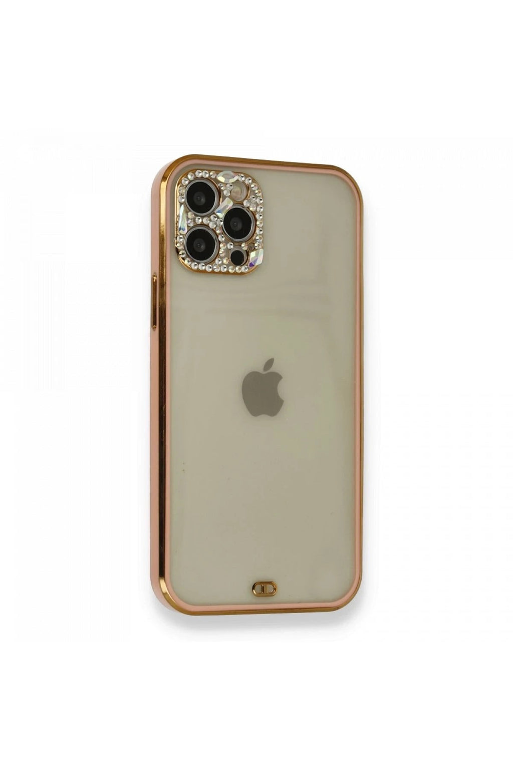 Mey İthalat® iPhone 12 Pro Kılıf Liva Taşlı Silikon - Pembe