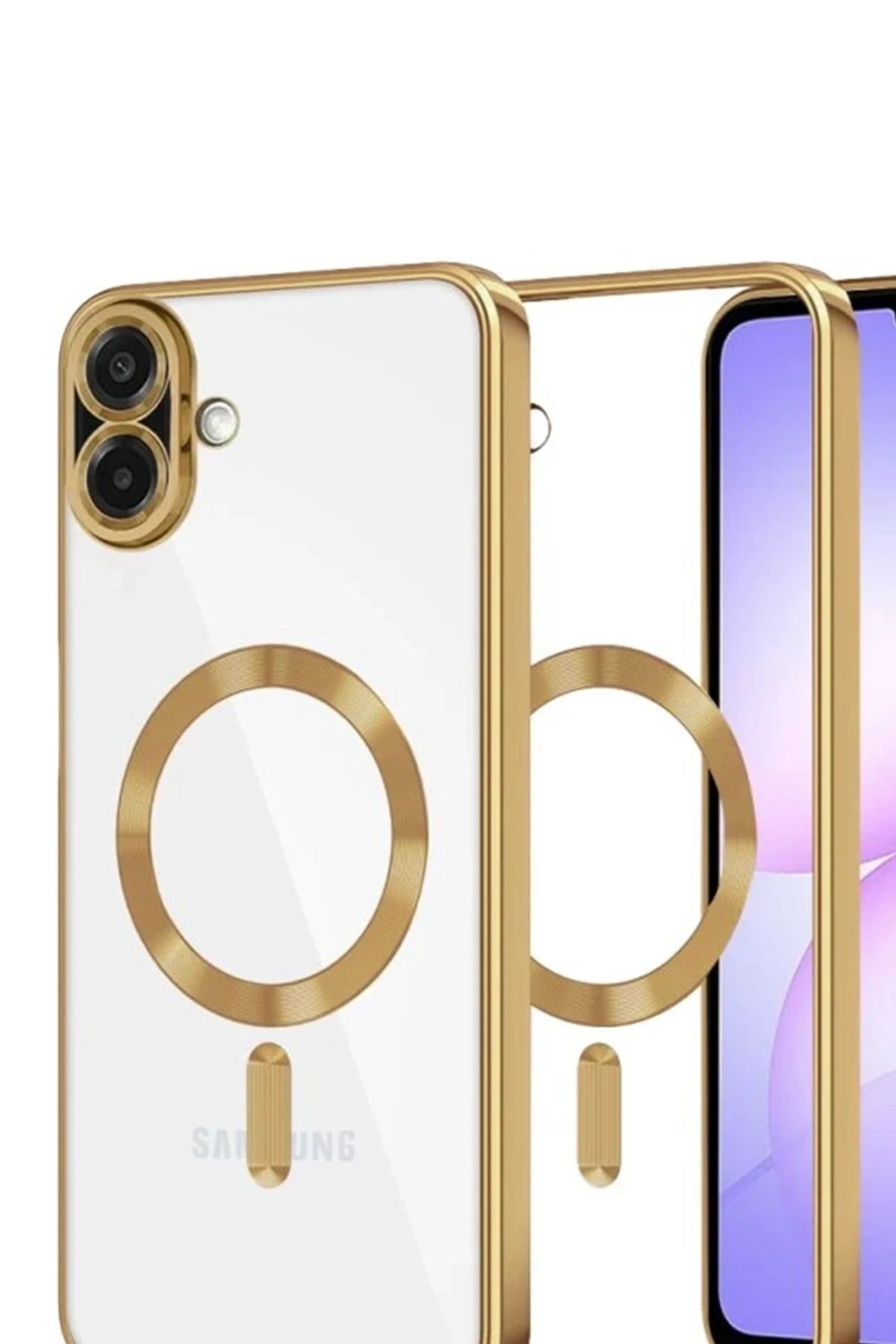 Mey İthalat® Samsung Galaxy A07 4G Kross Magneticsafe Kapak - Gold