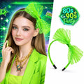 Mey İthalat® 80’ler 90’lar Neon Yeşil Dantel Taç Fiyonklu