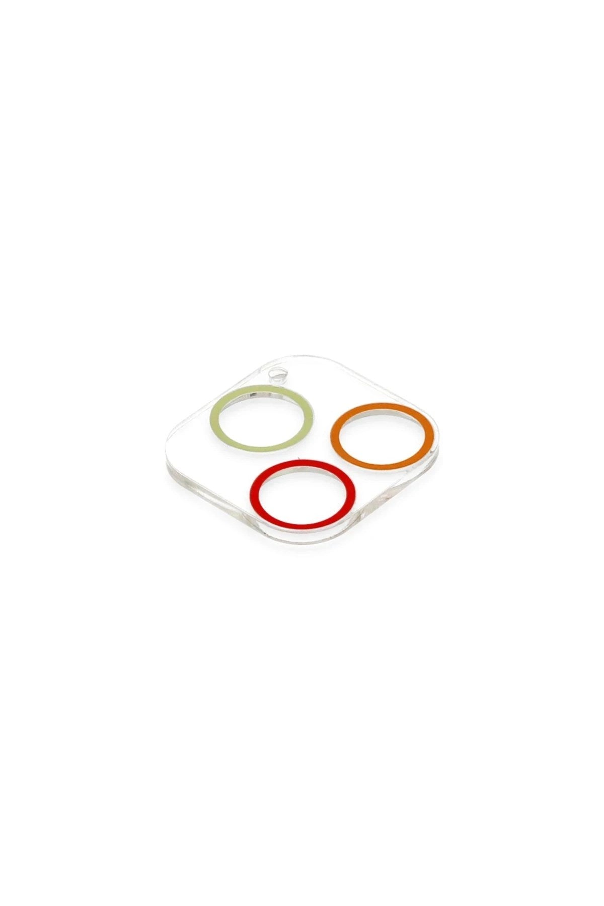 Mey İthalat® iPhone 13 Pro Max Renkli Kamera Lens Koruma Cam - Turuncu-Kırmızı