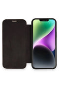 Mey İthalat® iPhone 12 Kılıf Dolpin Kapaklı - Siyah