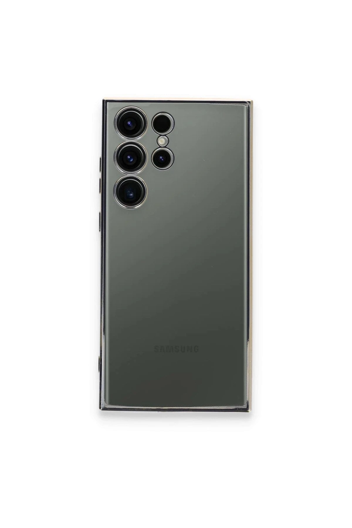 Mey İthalat® Samsung Galaxy S24 Ultra Kılıf Lensli Silikon - Gümüş
