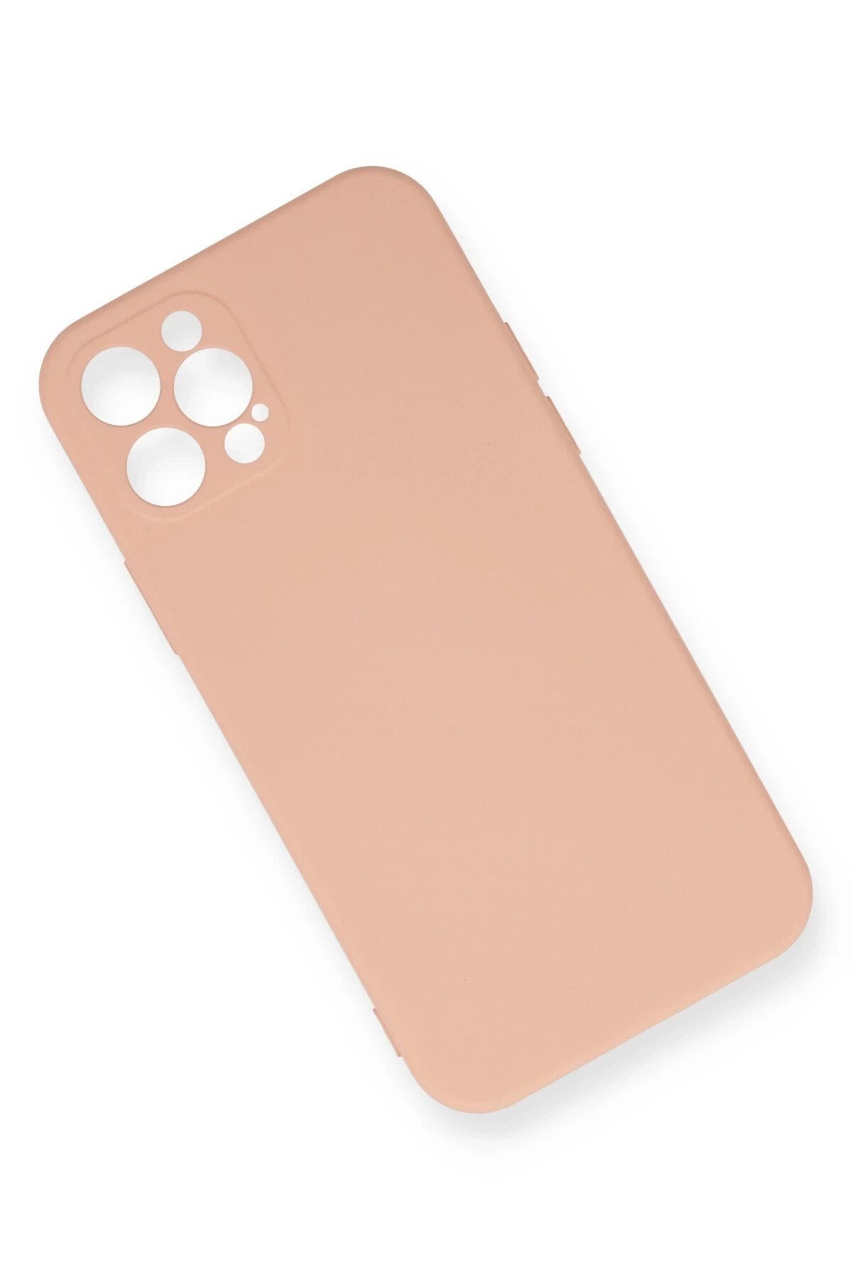 Mey İthalat® iPhone 12 Pro Max Kılıf Nano içi Kadife Silikon - Pudra
