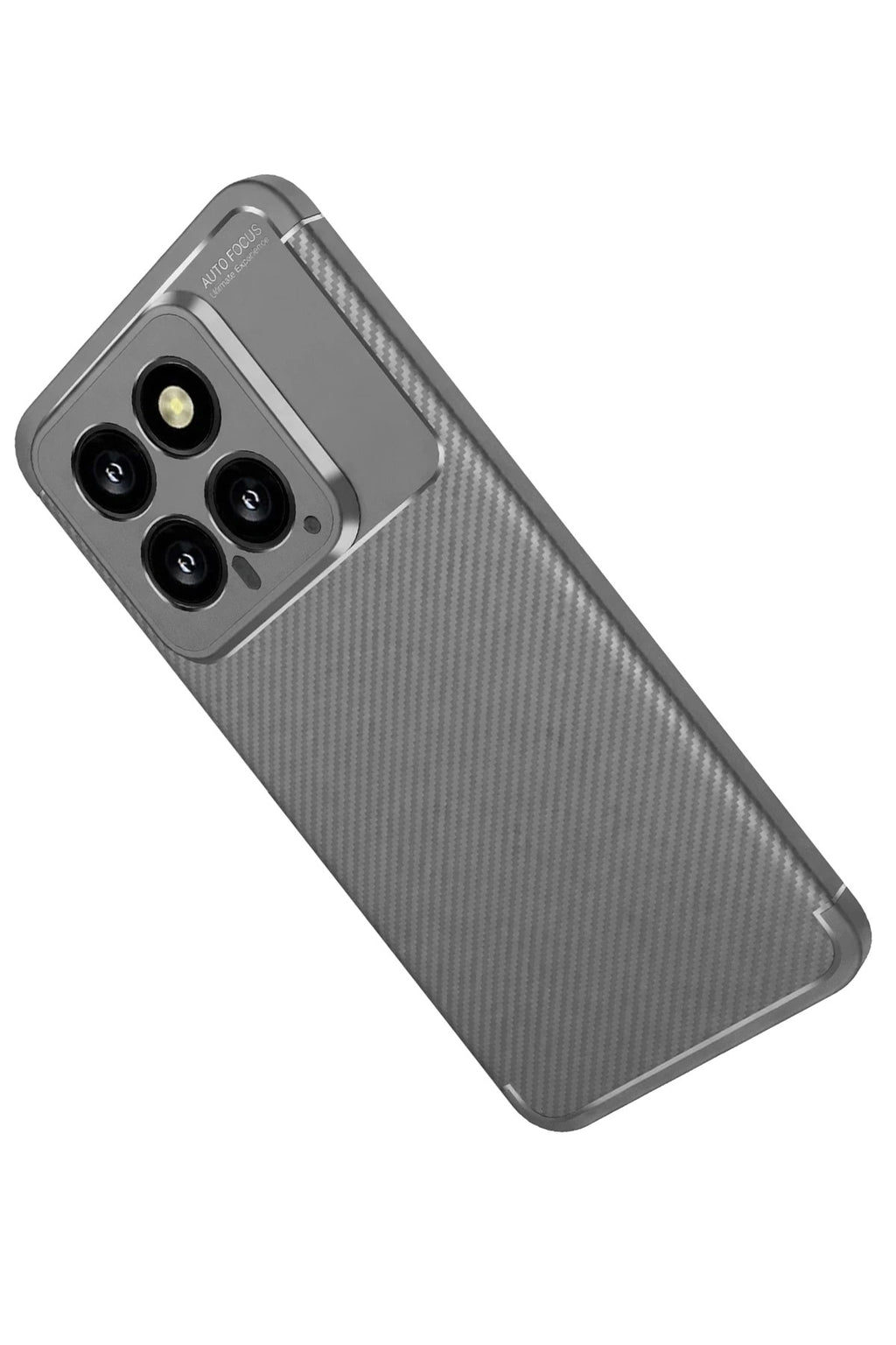 Mey İthalat® Mi 14T Kılıf Auto Focus Karbon Kapak - Gri