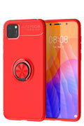 Mey İthalat® Huawei Y5P Kılıf Range Yüzüklü Silikon - Kırmızı